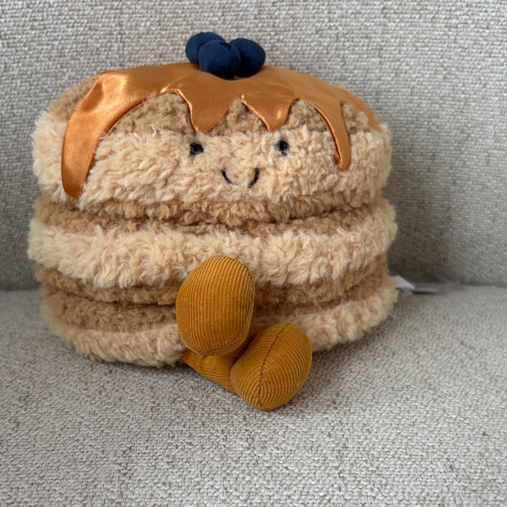 Jellycat Pancake Stack plush- blueberries on top! Full size! Tag cover and bag